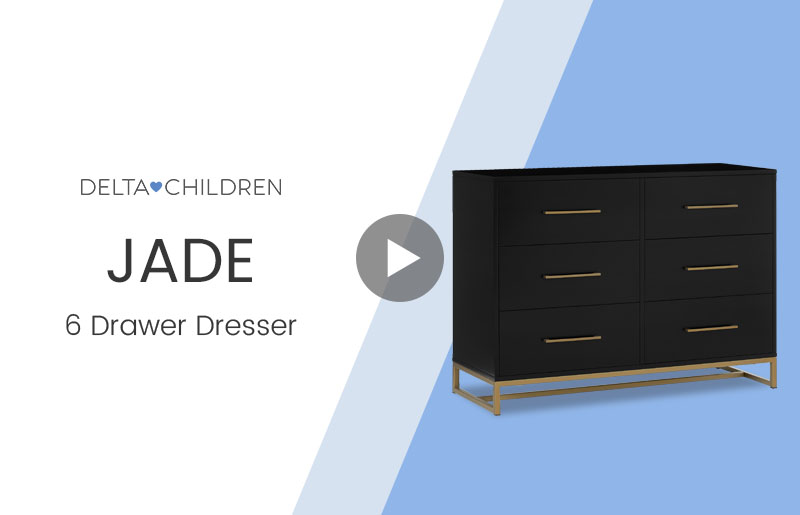 Jade 6 Drawer Dresser with Interlocking Drawers | Delta Children